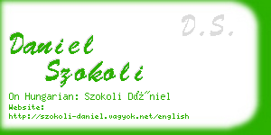 daniel szokoli business card